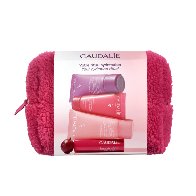7539197 Caudalie VinoHydra Bolsa Kit de Viagem | Geleia Limpeza + Creme + Stick Labial + Creme Corpo
