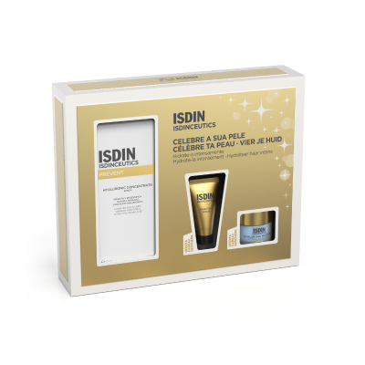 7572305 Isdinceutics Coffret Natal 2025 Prevent Hyaluronic Concentrate | Sérum + Esfoliante + Creme