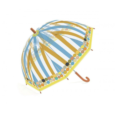 3070900047150 Djeco Guarda-Chuva Infantil Transparente Padrão Gráfico | 70cm Diâmetro
