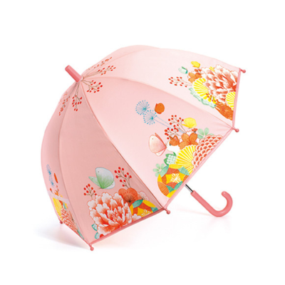 3070900047013 Djeco Guarda-Chuva Infantil Transparente Jardim Florido | 70cm Diâmetro