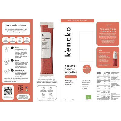 Kencko Pack Garrafa + Smoothie BIO Reds 22g | Farmácia d'Arrabida