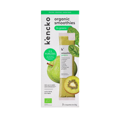 Kencko Smoothie BIO Greens 2x22g | Batido Vitamina C + Fibra