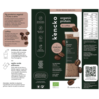 Kencko Smoothie Proteína Vegan Café 2x35g | Farmácia d'Arrabida