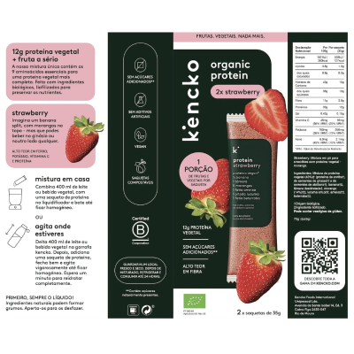 Kencko Smoothie Proteína Vegan Morango 2x35g | Farmácia d'Arrabida