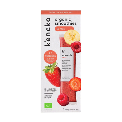 5600872930013 Kencko Smoothie BIO Reds 2x22g | Vitamina C + Fibra | Brilho Pele