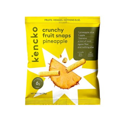5600872930631 Kencko Snaps Fruta BIO Ananás 10g | Snack Crocante de Fruta