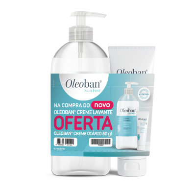 7559047 Oleoban Pack Creme Lavante 450ml + Creme Diário 80g | Pele Seca e Sensível