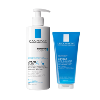 7572255 La Roche-Posay Lipikar Baume AP+M 400ml + Gel Lavante 100ml Oferta | Pele Muito Seca e Atópica