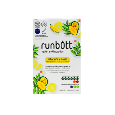 Runbott Health & Hydration Ananás e Manga 10 Saquetas | Farmácia d'Arrábida