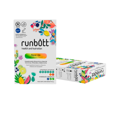 8435291897251 Runbott Health & Hydration Mix de Sabores 10 Saquetas | Multivitamínico