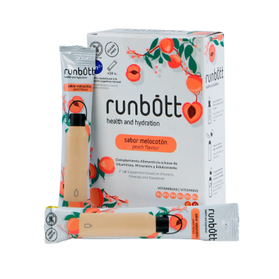 8435291897220 Runbott Health & Hydration Pêssego 10 Saquetas | Multivitamínico