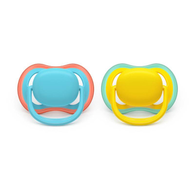 Philips Avent Ultra Air Chupeta Amarela e Azul 18M+ | Farmácia d'Arrábida