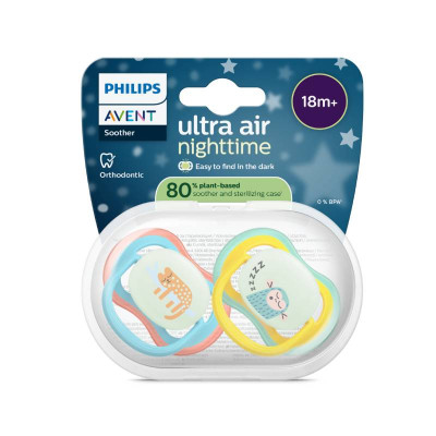Philips Avent Ultra Air Chupeta Noturna 18M+ Chita e Coruja | Farmácia d'Arrábida