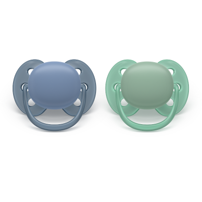 Philips Avent Ultra Soft Chupeta 6-18M Azul e Verde | Farmácia d'Arrábida