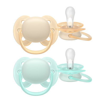 7584631 Philips Avent Ultra Soft Chupeta 0-6M Amarelo e Verde | Para Pele Sensível Bebé