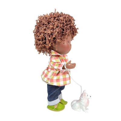 Nines d'Onil Boneco Pippo Mulato com Cão 30cm | Farmácia d'Arrábida