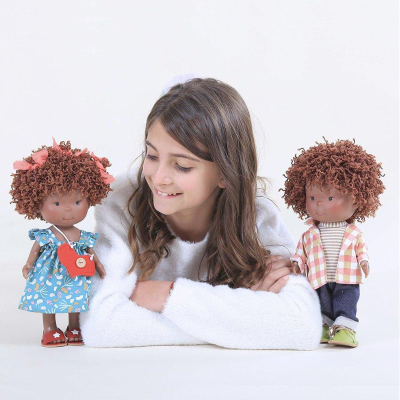 Nines d'Onil Boneco Pippo Mulato com Cão 30cm | Farmácia d'Arrábida