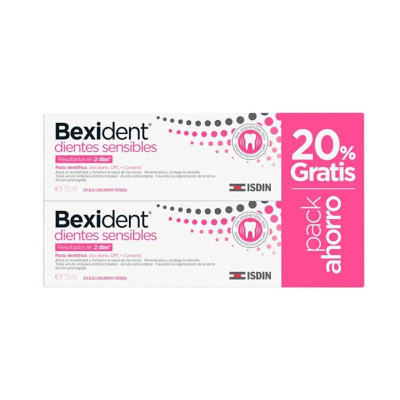 7555425 Bexident Dentes Sensíveis Pasta 2x75ml | Alivia Sensibilidade em 2 Dias | -20% Pack Duplo