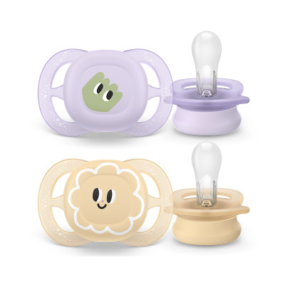 7582791 Philips Avent Ultra Start Chupeta Monstro e Flor 0-2M | 2 Chupetas Silicone