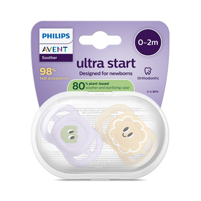 Philips Avent Ultra Start Chupeta Monstro e Flor 0-2M | Farmácia d'Arrábida