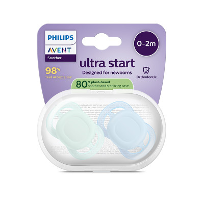 Philips Avent Ultra Start Chupeta Verde e Azul 0-2M | Farmácia d'Arrábida