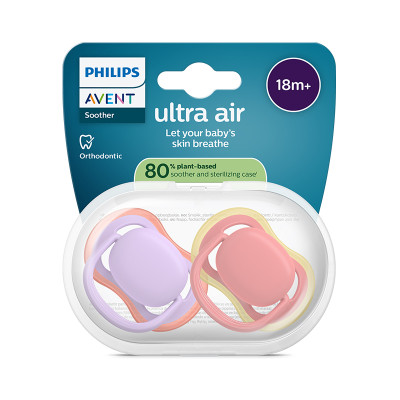 Philips Avent Ultra Air Chupeta Lavanda e Coral 18M+  | Farmácia d'Arrábida
