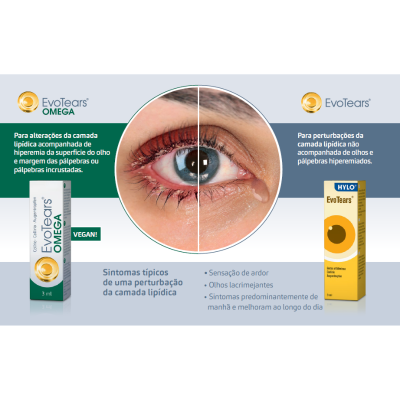 EvoTears Omega Colírio 3ml Olho Seco | Farmácia d'Arrábida