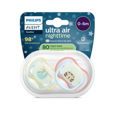Philips Avent Ultra Air Chupeta Noturna 0-6M Preguiça Tigre | Farmácia d'Arrábida