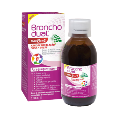 7536391 Bronchodual Max 8em1 Xarope 120ml | Alívio de Tosse com Constipação | +1 Ano