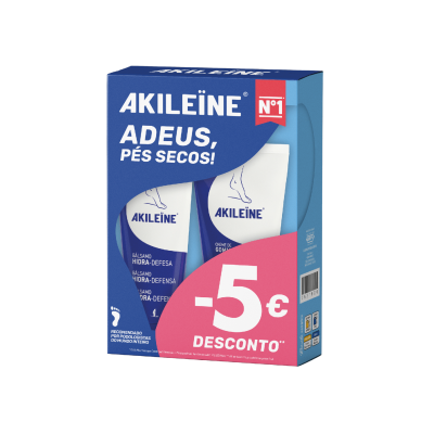 7531996 Akileine Pack Bálsamo Hidra-Defesa + Creme Esfoliante -5€ Descontos | Cuidado Pés Secos