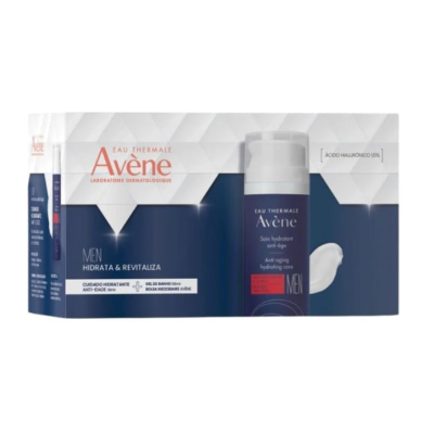 Avène Coffret Natal Homem | Hidratante Anti-Idade + Gel Limpeza + Bolsa.+