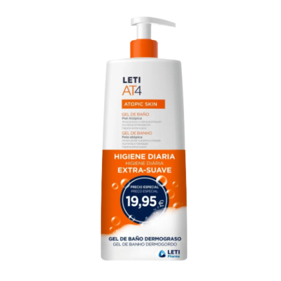 6629188 LETI AT4 Gel Banho 750ml Preço Especial | Para Pele Atópica e Sensível - Alivia Comichão