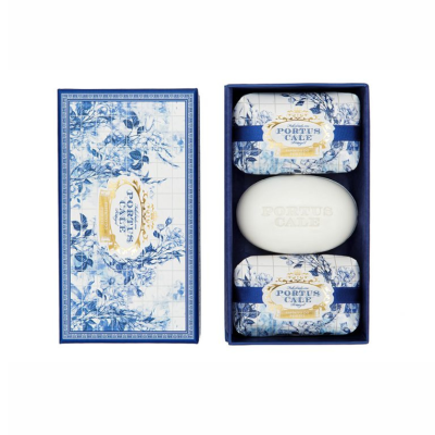 Castelbel Conjunto Sabonetes Portus Cale Gold & Blue 3x150g | Presente Luxo Artesanal