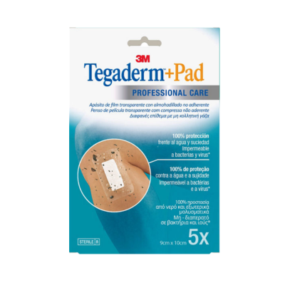 4064035107383 3M Penso Tegaderm Pad Pro Care 9x15cm | 5 Pensos Pós-Cirúrgico | Impermeável