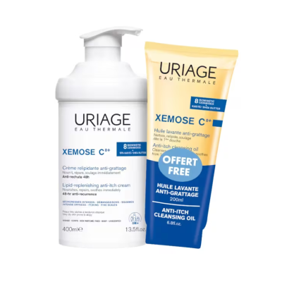 7578468 Uriage Pack Xémose C8+ | Creme Relipidante 400ml + Óleo Lavante 200ml | Pele Atópica