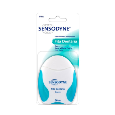 6777904 Sensodyne Fita Dentária Gentle 50m | Para Dentes Sensíveis | Sabor Menta
