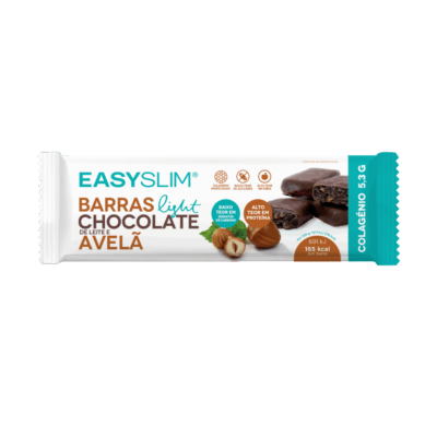 7545194 EasySlim Barra Chocolate Avelã 44g | Hiperproteica com Colagénio