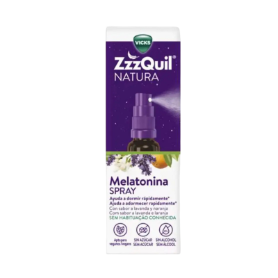 7532259 Vicks ZzzQuil Sono Melatonina Spray 30ml | Para Adormecer - Sabor Lavanda