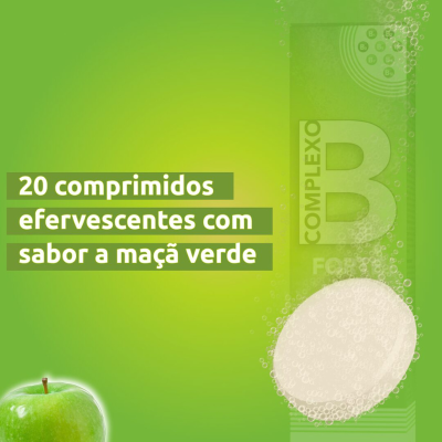 COMPLEXO B Forte Efervescente 20 Comprimidos | Farmácia d'Arrábida
