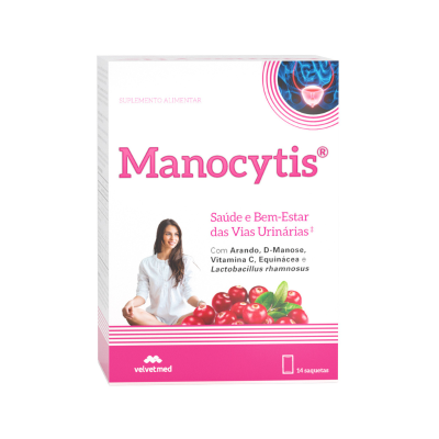 7252718 MANOCYTIS 14 Saquetas | Saúde Vias Urinárias | +12 Anos