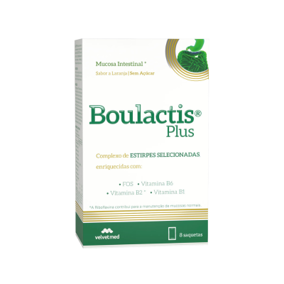6063693 BOULACTIS PLUS Simbiótico 8 Saquetas | Diarreia e Flora Intestinal +3 Anos | Sabor Laranja