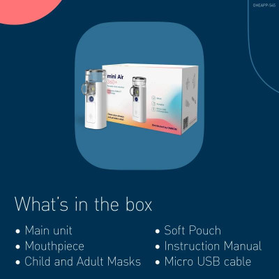 Omron Nebulizador Portátil Mini Air 360+ Adulto e Criança | Farmácia d'Arrábida