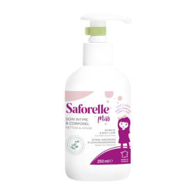 6241570 Saforelle Miss Gel Íntimo e Corporal 250ml | Para Meninas +2 Anos | Sem Sabão