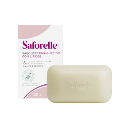 6915140 Saforelle Sabonete Enriquecido com Lípidos 100g | Higiene Íntima e Corporal | Pele Seca e Sensível