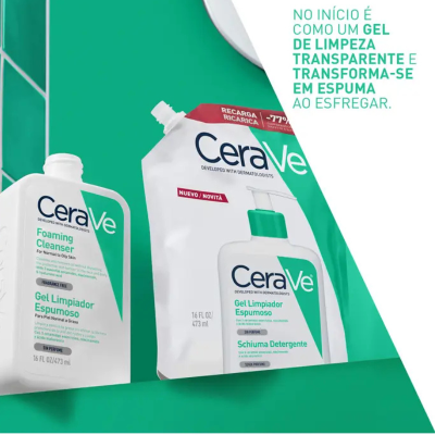 CeraVe Recarga Gel Espuma de Limpeza 473ml -30% | Farmácia d'Arrábida
