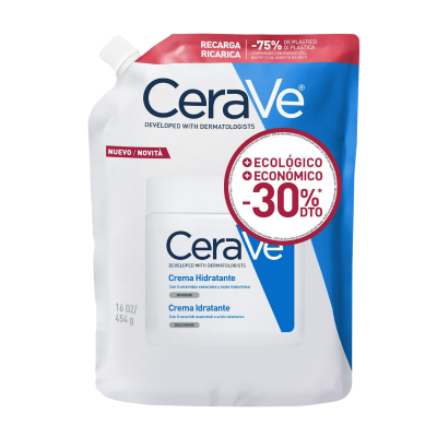 7586982 CeraVe Recarga Creme Hidratante 473ml -30% | Peles Secas a Muito Secas | 3 Ceramidas | Tecnologia