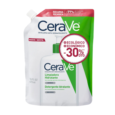 7586958 CeraVe Recarga Creme de Limpeza Hidratante 473ml -30% | Sem Espuma | Peles Normais a Secas