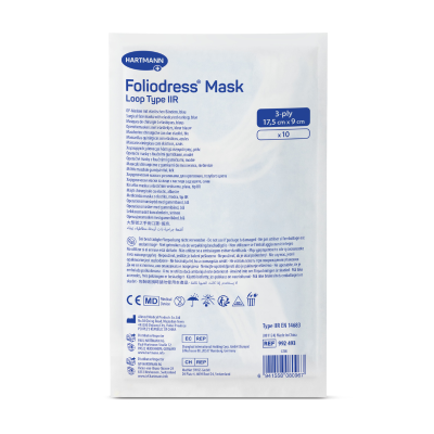 7562082 Hartmann Foliodress Mask Máscara Cirúrgic IIR x10