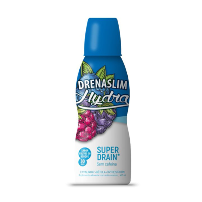 6343624 Drenaslim Hydra Solução 450ml Frutos Silvestres | Ação Drenante e Hidratante | Eliminação Líquidos