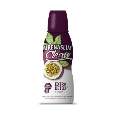 6343632 Drenaslim Clean Solução 450ml Maracujá | ExtraDetox & Drain | Elimina Toxinas | Suporte Hepático